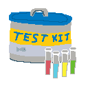 crude pixel drawing of the water test kit